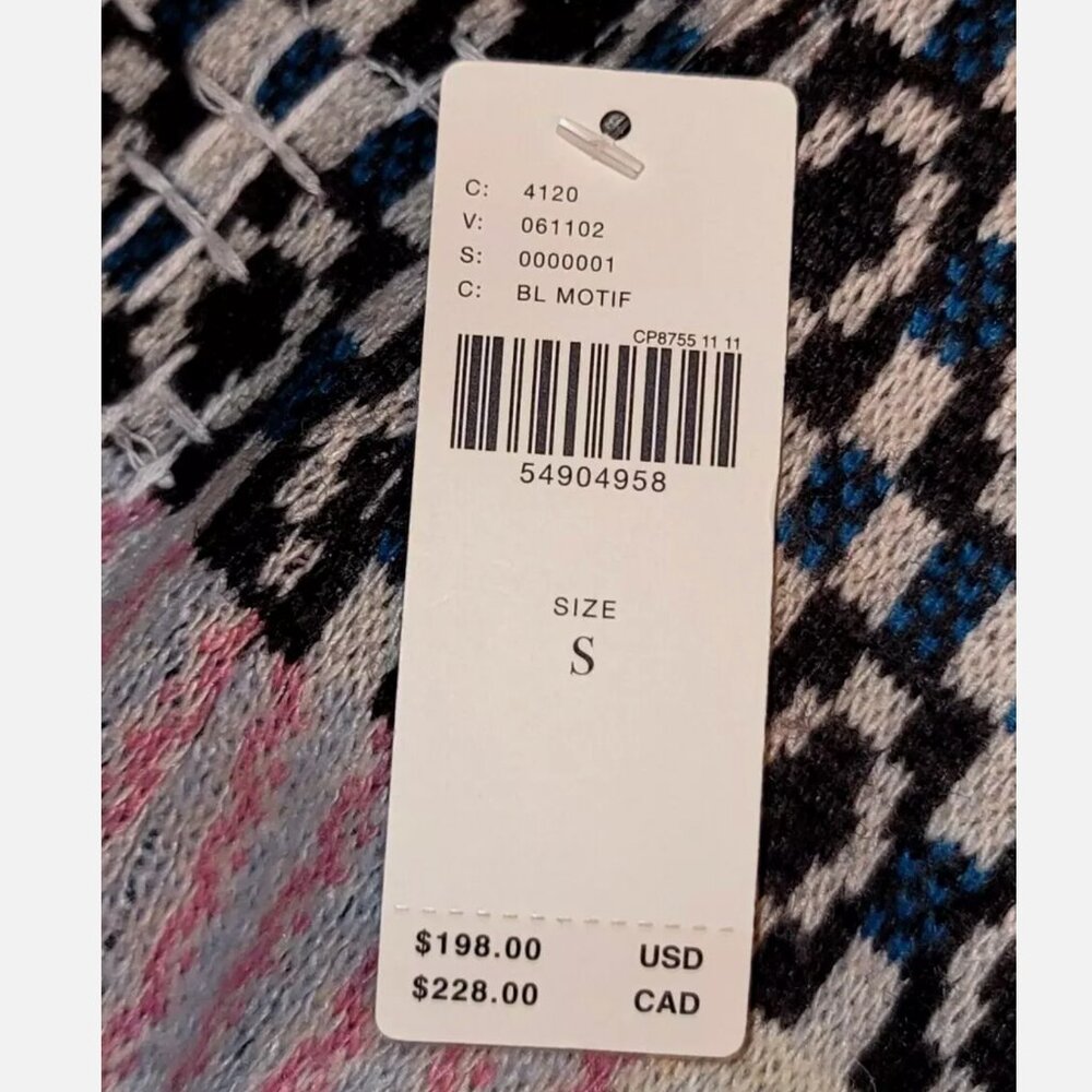 Anthropologie Avery Pencil Skirt Cashmere Wool Knit Embroidered Midi New $198 S - Picture 10 of 13